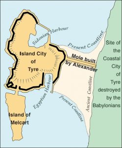 Island City of Tyre - Map